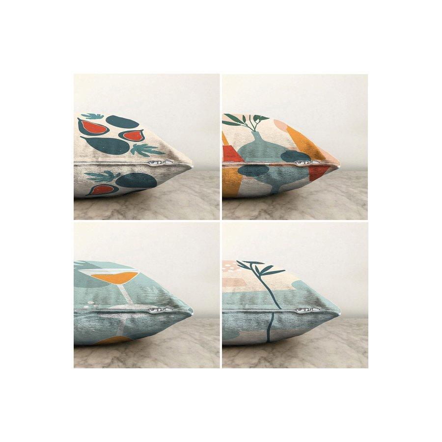 4 Pieces Double Sided Printed Cushion Cover Set