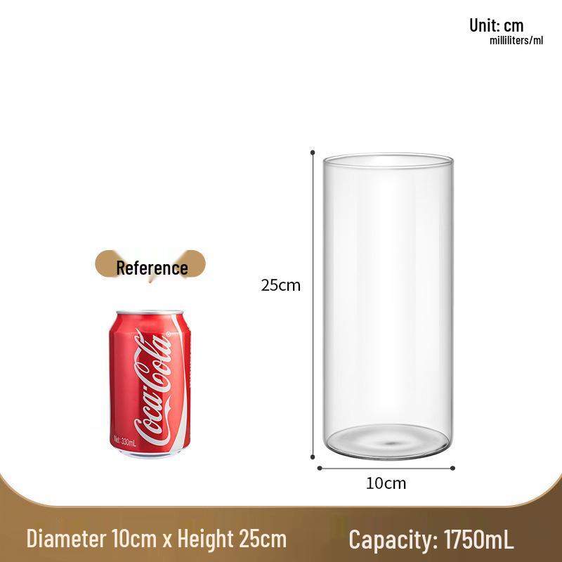 Straight Cylinder Glass Vase for Pothos and Hydroponic Decor