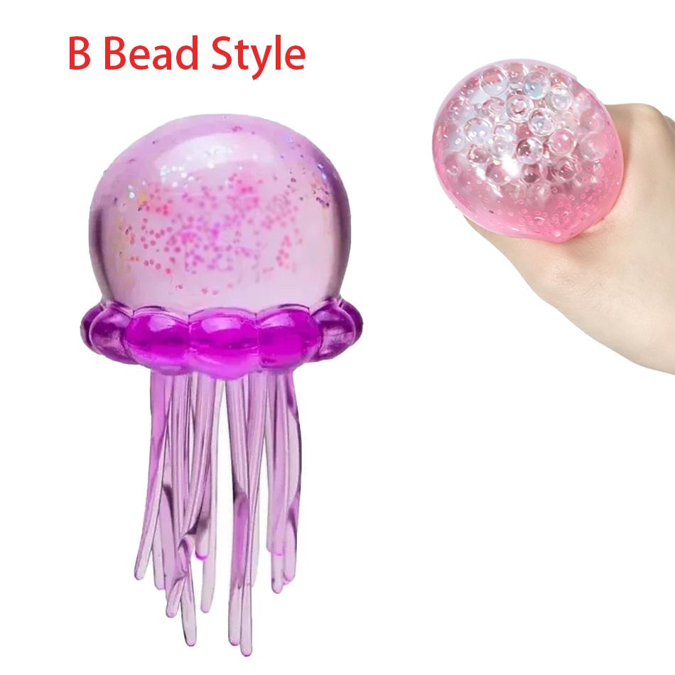 Jellyfish & Cube Squishy Toy Soft Squeeze Fidget Toy Anxiety Relief Premium In Stock for Adults Kids