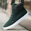 Fashion Plus Size 47 Leather Men Fashion Boots Winter Solid Lace-up Male Warm Ankle Boots Buckle Solid Boots for Boys