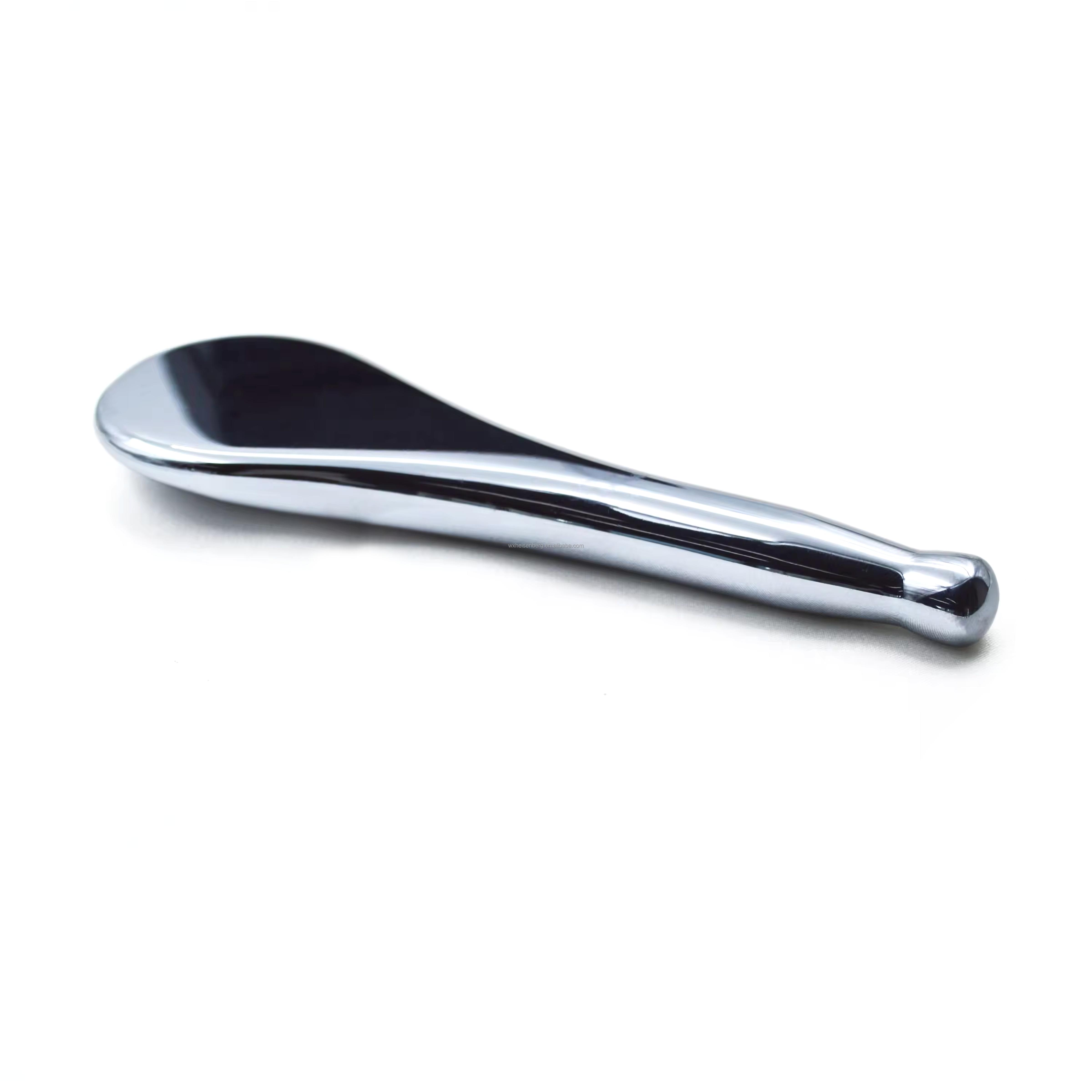 Terahertz Acupuncture Pen Gua Sha Spoon Reflexology Point Massage Tool Terahertz Guasha Spoon for Face and Body Meridian Therapy natural terahterz stone