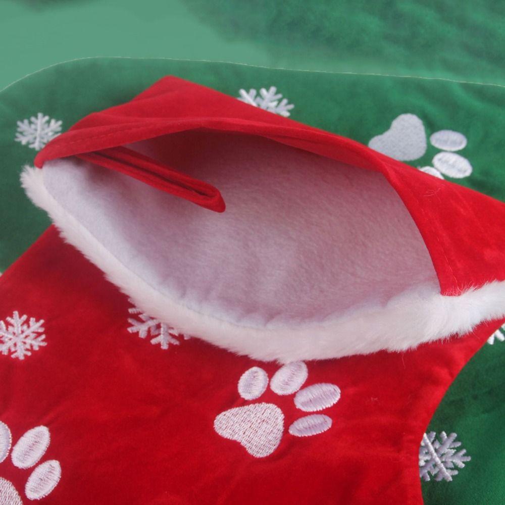 Large Capacity Snowflake Christmas Socks Festival Christmas Tree Ornaments  Festive Home Decoration