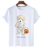 Funny Bear Print Tshirt Women Fashion Cartoon Harajuku Casual Tshirt FeUnisex Summer Short Sleeved Top Tees Unisex T Shirt