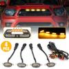 5Pcs LED Grille Light Car LED Front Grille Light Lighting Eagle Eye Lamp for Vehicles Off Road Trunk SUV Toyota Tacoma 12V-24V