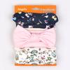 Children's Red Bow Headband Set: 3-Piece Elastic Baby Girl Hair Accessory