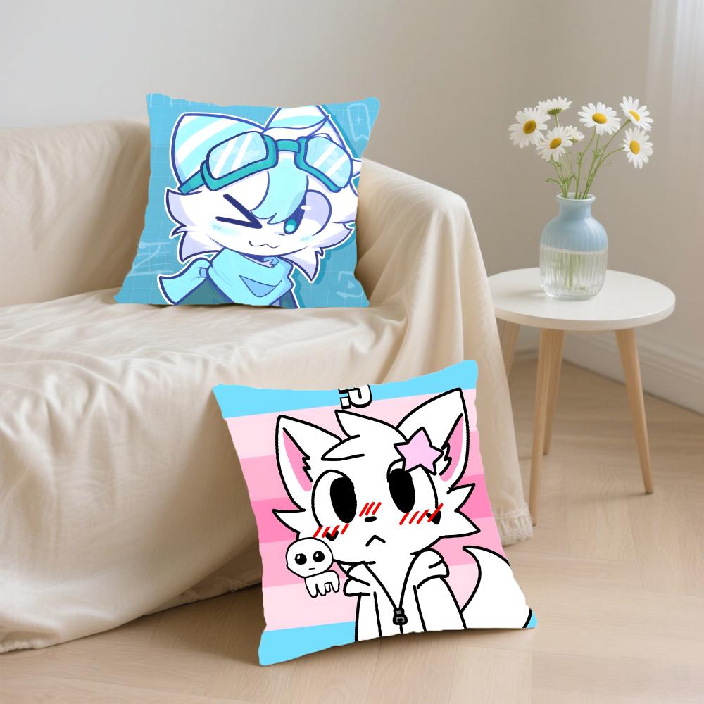 Cartoon F-Furry F-fandom Cushion Cover Comfortable Reversible Pillow Cover Ideal for Car Sofa Bedroom & Beyond