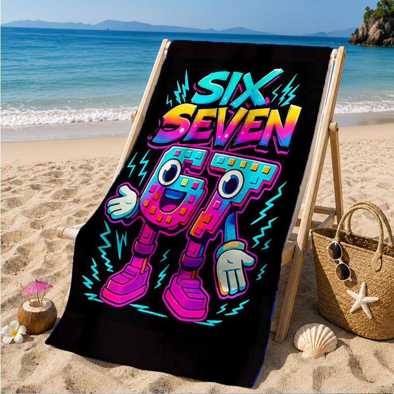Weltraumabenteuer mit Six Seven 67 Strandtuch, Schnelltrocknend, Pflegeleicht, Geeignet für Fitness und Strandurlaub, Sport-Essential