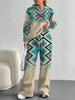 European And American Autumn And Winter Casual Long-Sleeved Suit Women'S Bohemian Hooded Sweater Trousers Two-Piece Set