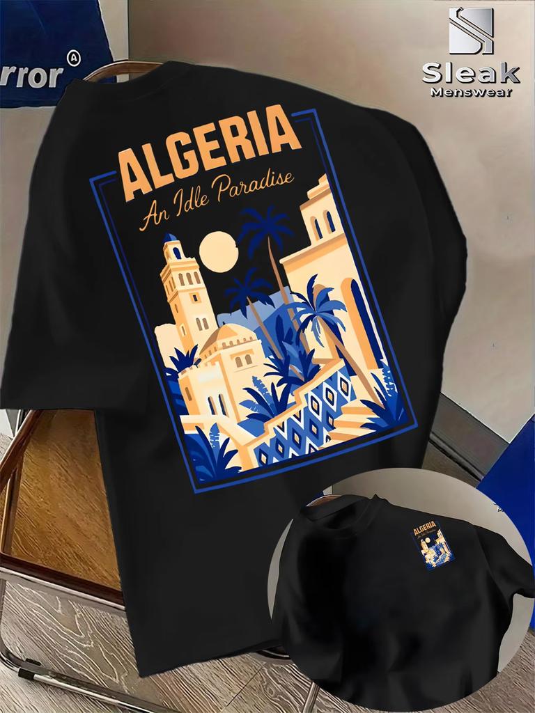 2026 New Maghrebstyle Unisexs Summer Fashion Tshirt with The Algeria Logo on A Round Neck Breathable Moisturewicking T Shirt