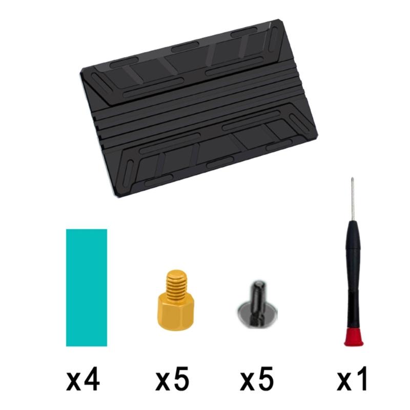 All Aluminum Heatsink Heat SSD Radiator Pad for NVME M-KEY PCI-E 16 Array pansion Card Metal Cooling Pad