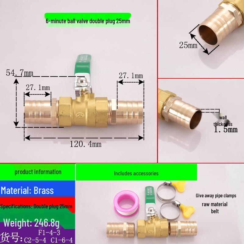 Brass Pagoda Water Pipe Ball Valve (6-19mm) with Hose Switch