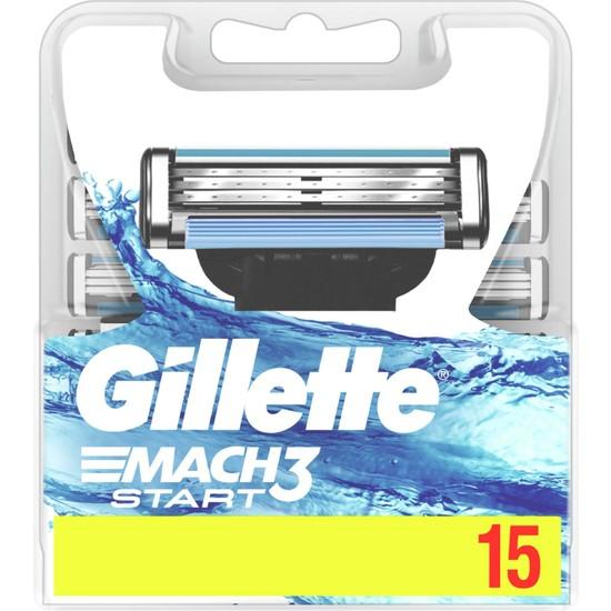 

Gillette Mach3 Start Запасные лезвия для бритвы, 15 шт.
