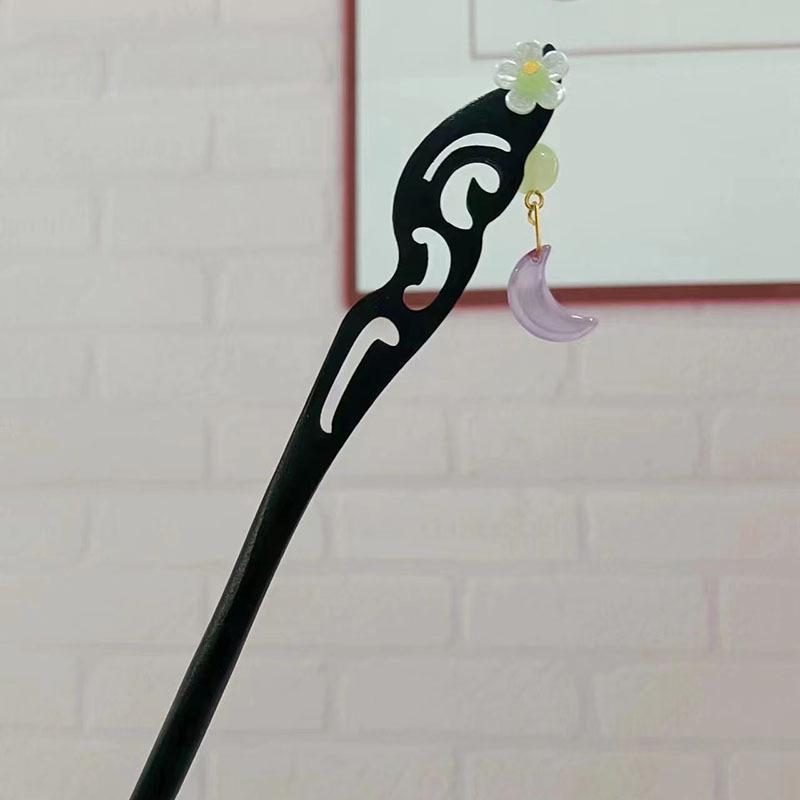 Antique-Style Wooden Hairpins: Chinese Qipao & Hanfu Headdress Accessories, Handmade for Hair Styling