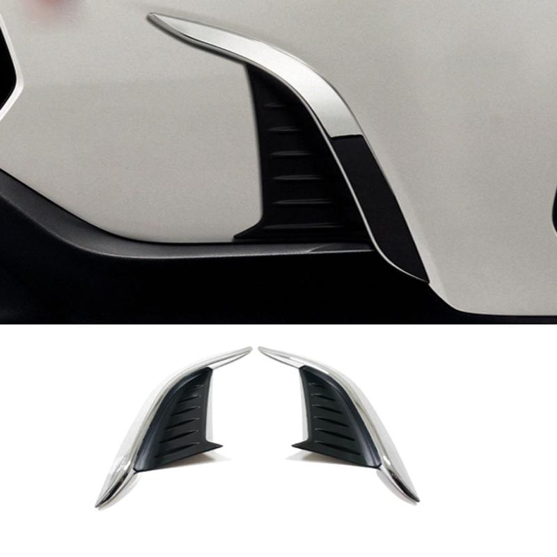 For Toyota Corolla Cross -2024 ABS chrome front Rear bumper Fog Light Lamp cover Foglight Decoration Cover Accessories