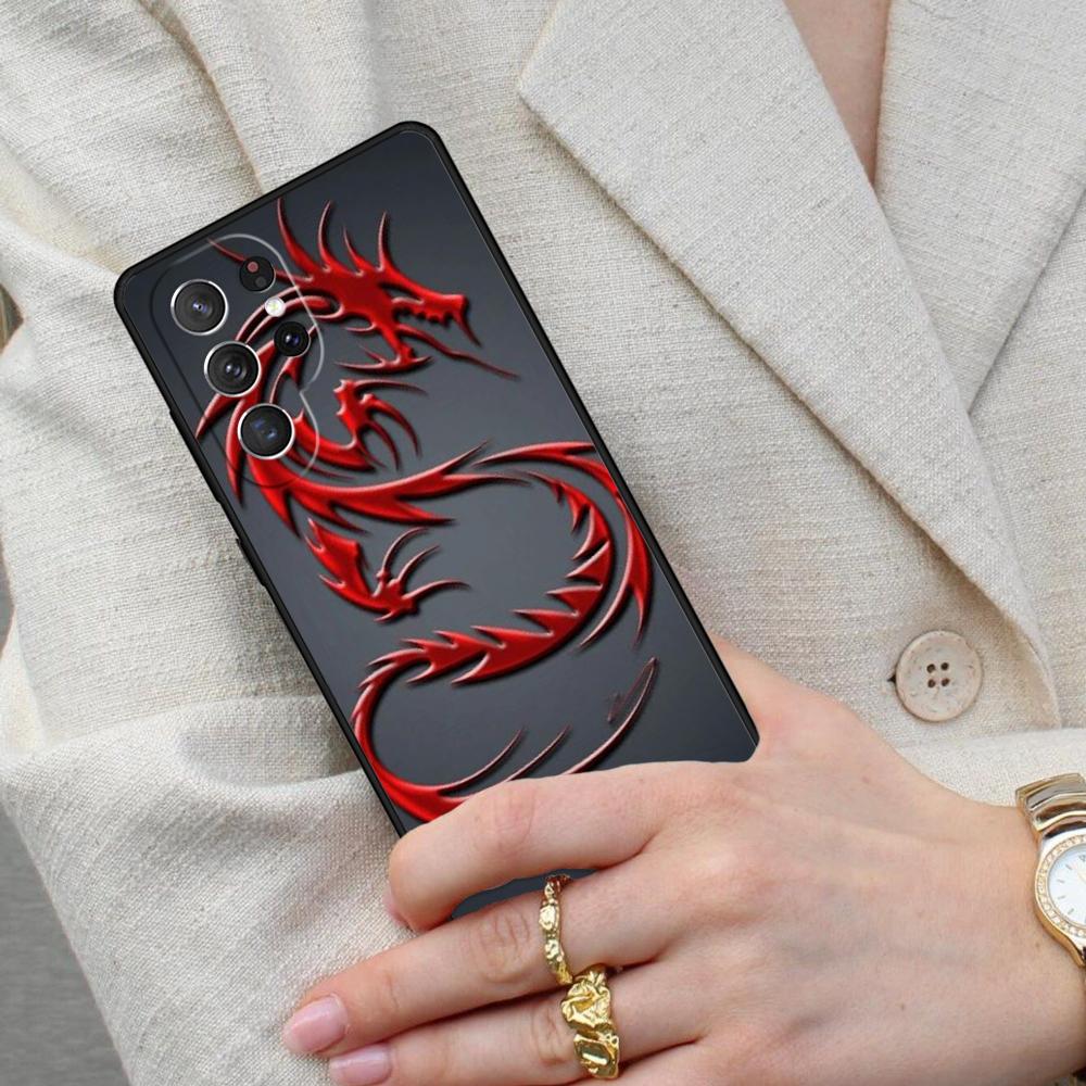 Red Dragon Cell Phone Case for Samsung Galaxy S26 Ultra S25 S24 S23 S22 S21 S20 Note10 Cover