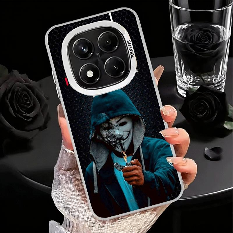 Anonymous V Mask Soft Phone Case for Samsung Galaxy S24 S25 FE S26 Edge S23 Ultra S22 Plus S21 + Shockproof Cover Back Shell