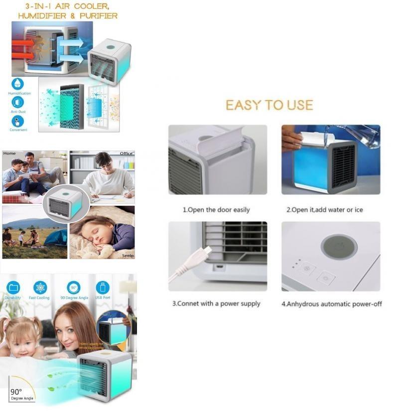 Portable Usb Air Conditioning Fan Mini Home Cooler Office Air Humidifier Fan