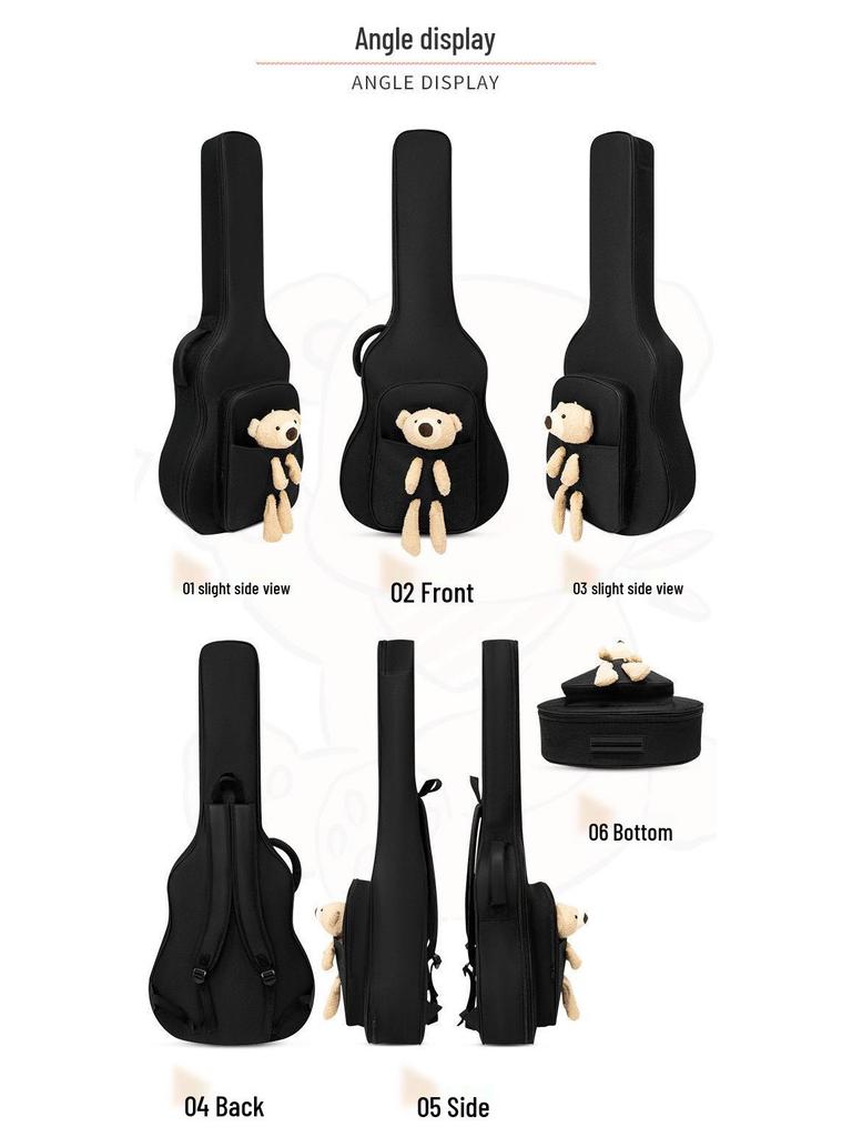 Akusticus Folk Guitar Gig Bag: Cute Personality Backpack for 40/41/36 Inch Guitars