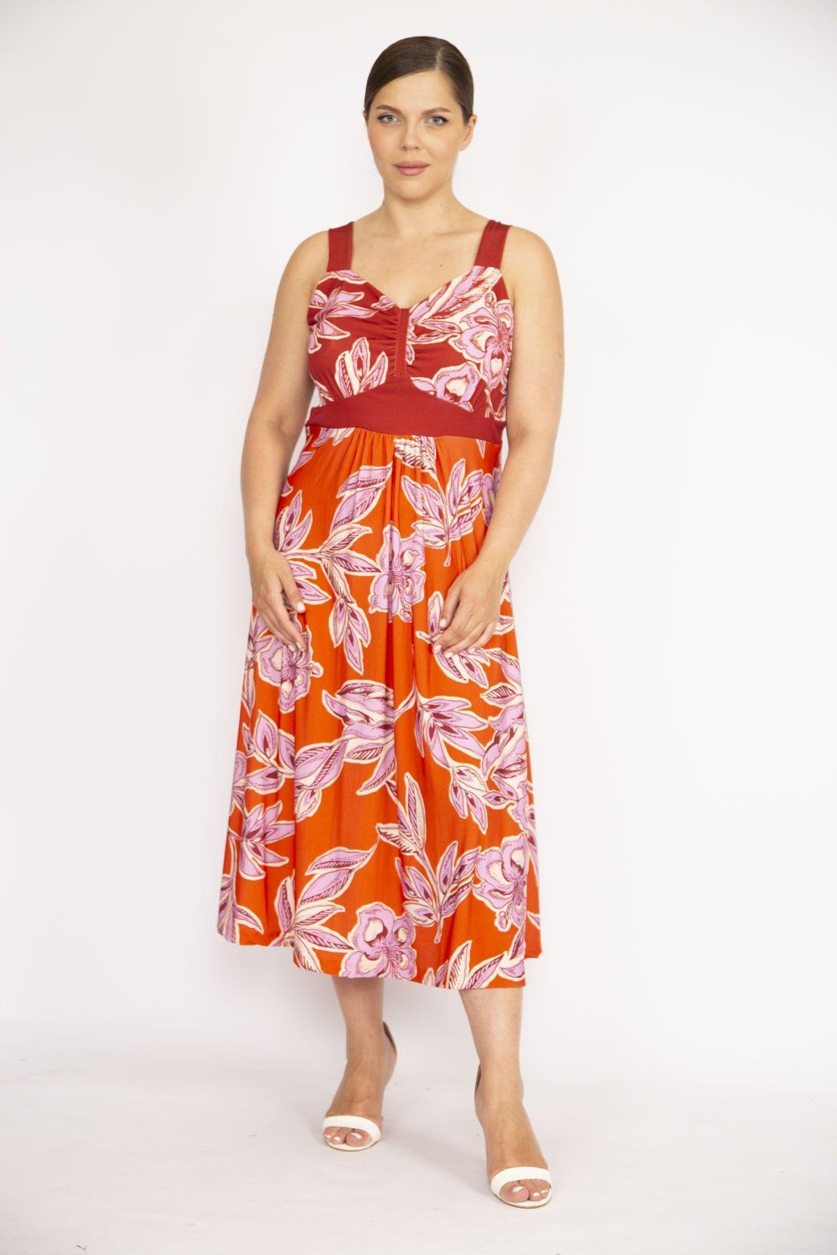 

Women s Big Size Dress Colorful Plus Size Thick Strap Colorful Long Dress 6XL/7XL