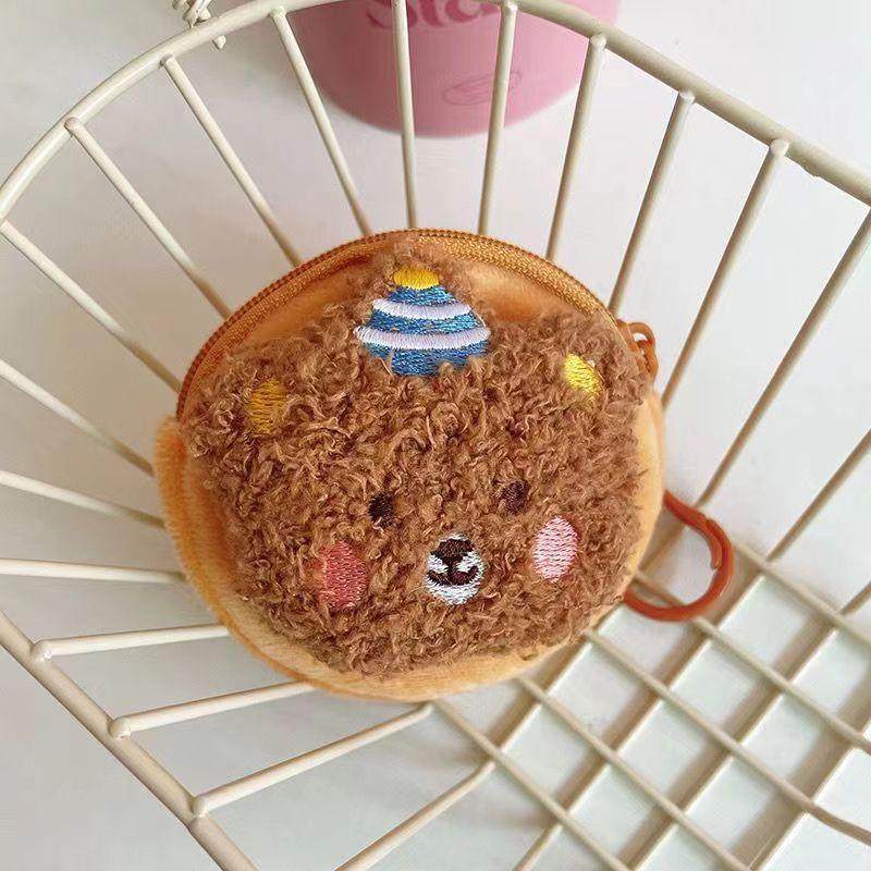 Bear Plush Coin Purse Key Bag Doll Animal Coin Purse Fashion Pendant Cartoon Zero Wallet Children Gift