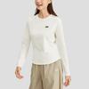 Skechers Comfortable Versatile Soft Fashion Long Sleeve Regular T-Shirt Women Tops Cotton-Candy-White L225W151-0074