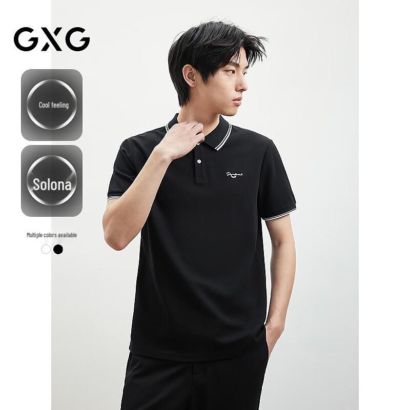 GXG Men s Striped Color-block Polo Shirt XL