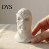 Dark Style Desktop Decor 3D Printed Mummy Figurine, Spooky Evil Head Statue, Halloween Portable Statue Ornament for Home, Living Room, Office