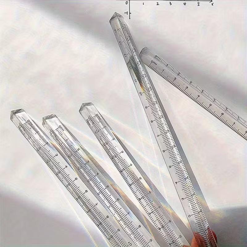1PC Transparent Triangle Ruler School and Office Supplies Stationery