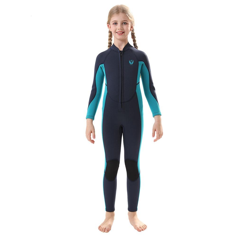 New Children's Warm Swimsuit Diving Suit 3mm Front Zipper One-piece Swimsuit Swimming Diving Surfing Float Diving