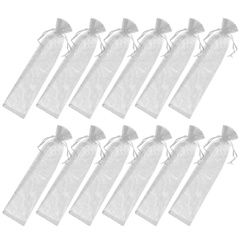20pcs Organza Storage Bags Fan Storage Pouches Craft Wrapping Bags Gift Bags For Spring Summer Favor