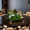Hotel Dining Table Centerpiece: Artificial Flower Turntable Decoration for Restaurants & Private Rooms