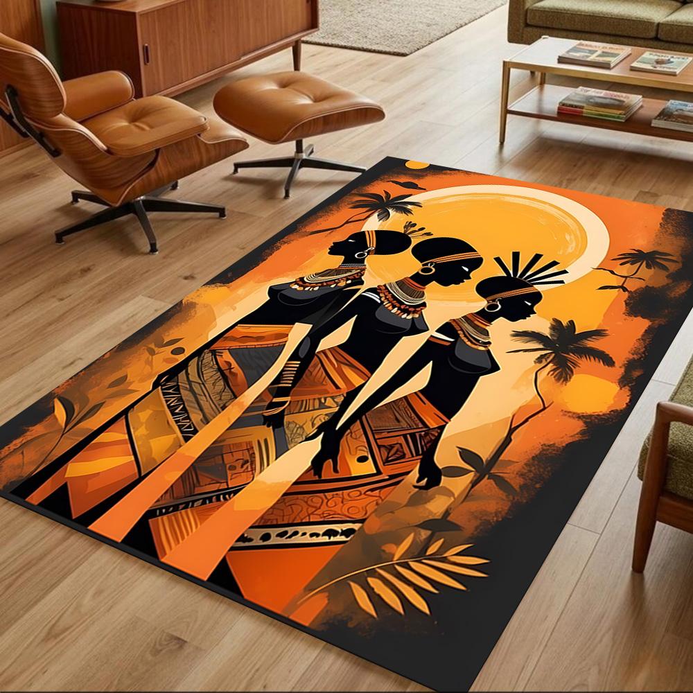 African Heritage And Tradition Non-Slip Home Carpet Design for Office Decor Living Room Bedroom Gift