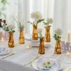 12/24Pcs Clear Flower Vase Hydroponics Plant Flower Bud Vase Europeanwedding Parties Restaurant Home Desktop Living Room Decor