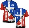 Maglietta Foglia d'Acero Canadese da Uomo Maglietta Bandiera Giorno del Canada Stampa 3D Fresca a Maniche Corte Unisex Casual Oversize