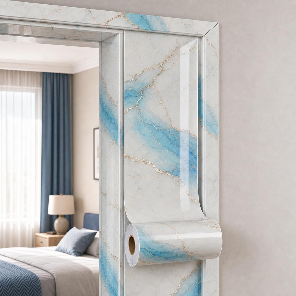 Self-Adhesive Marble-Patterned Stickers Are Waterproof And Moisture-Proof Suitable For Window Sill And Door Sill Renovations.