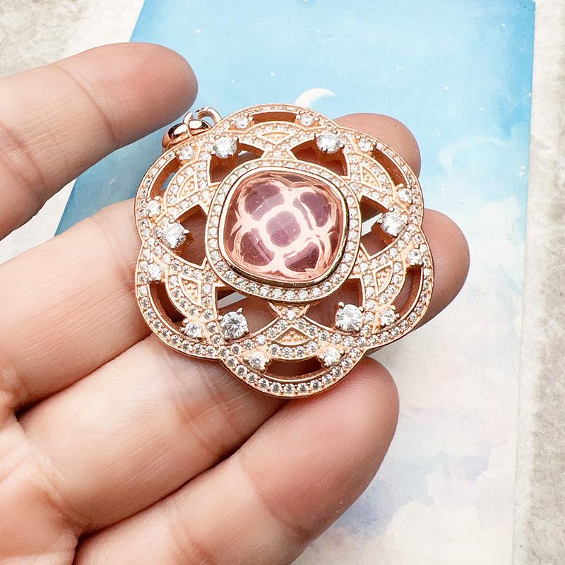 Rose Flower Ornament Pendant Brand New Jewelry Accessories Romantic Gift For Women