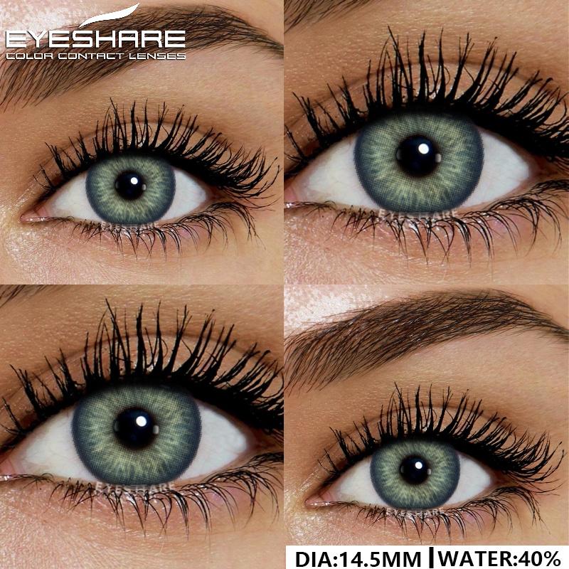 14.5mm Natural Brown Color Contact Lenses 1 Pair Soft Comfort Yearly Use Blue Eye Lenses Gray Pupils Lens Green Contact