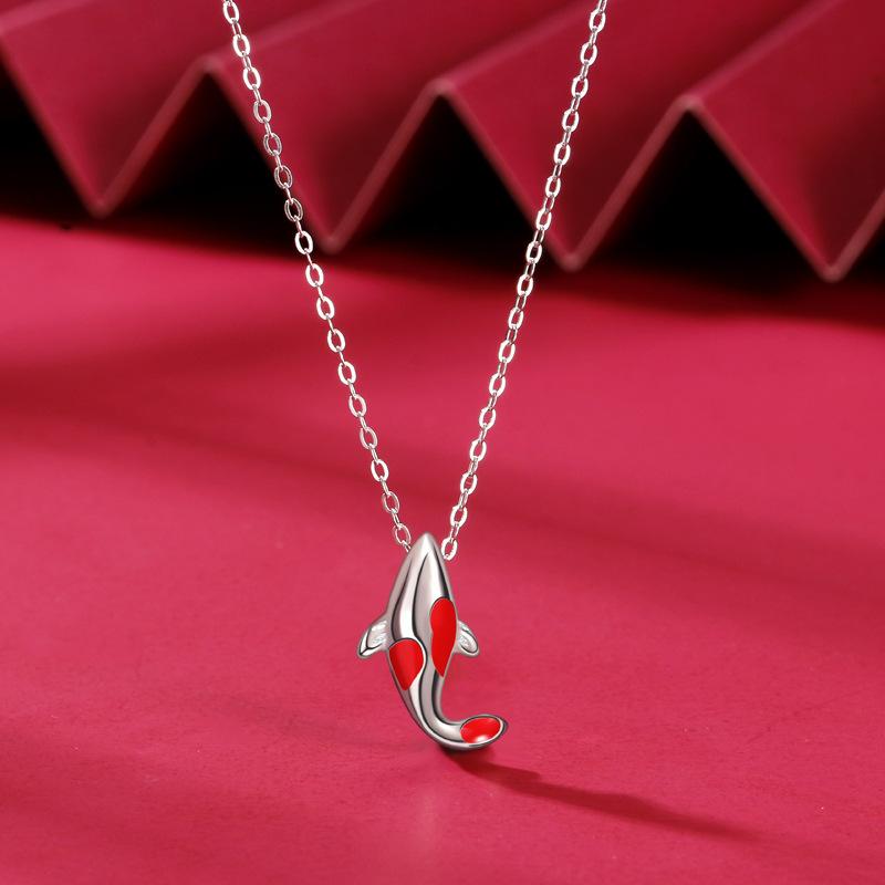 Koi Necklace Female Guochao New Chinese Style Natal Year Koi Year Fish Pendant Female Gift Premium Durable Quality