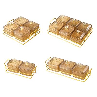 Divided Serving Dishes Dried Fruit Plate Modern Decorative Organizer Appetizer Tray Snack Platter for Nuts Dessert Fruits