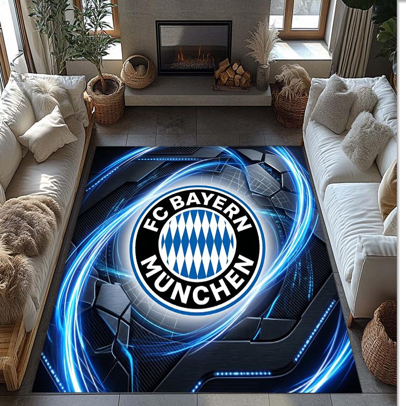 Bayern Munich Printed Flannel Area Rug Non Slip Soft Polyester Floor Carpet Indoor Decor Mat for Bedroom Living Room Sofa Game Room Home Decoration