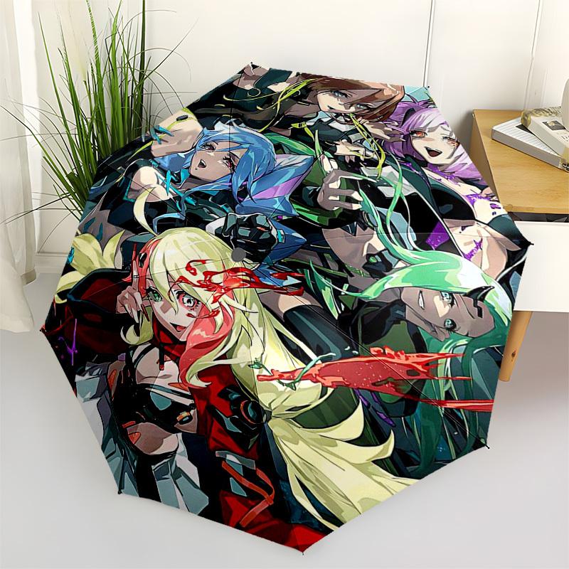 

1pc Outdoor Umbrella with Anime Characters - Automatic Opening/Closing, Portable 3-Fold Design, 8-Bone Iron Frame - Perfect Gift for Fans, Travel