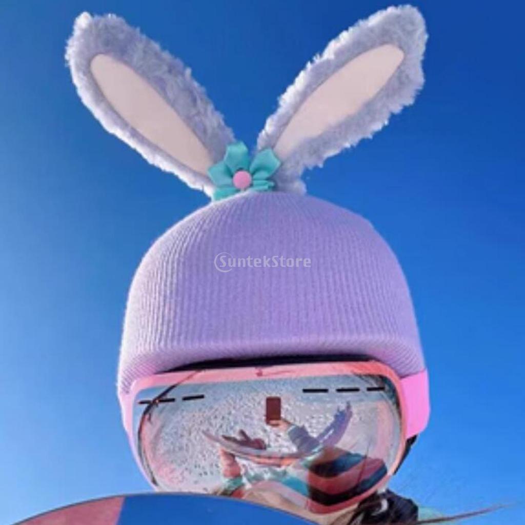 Ski Helmet Cover Funny Single Board Double Board Warm Ski Helmet Cover Personality Cover Unicorn Rabbit Ear Giraffe Lovely Goat