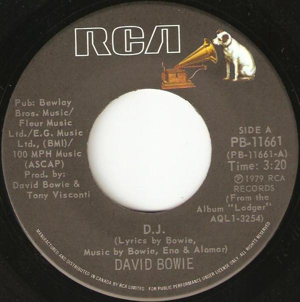 

7inch Record DAVID BOWIE D.J. PB11661 RCA 1979 Canada Rock Used