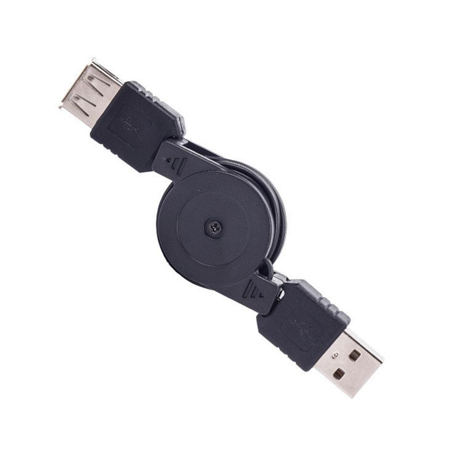 

New 31Inch USB 2.0 A Male to A Female M/F Extension Retractable Cord USB Cable Black