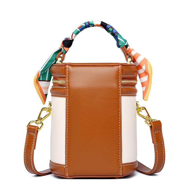 Handbag Women's New Fashion Shoulder Bag Crossbody Bag Versatile Cylinder Bag