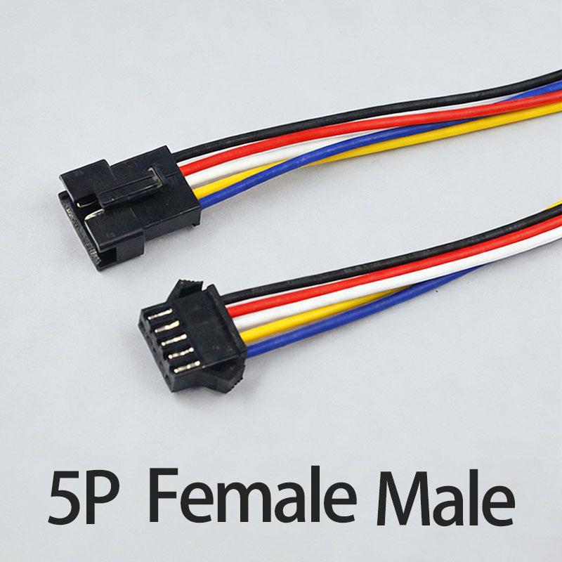 2/10Set SM Terminal Wire JSTDocking Plug20CM Length 2/3/4/5/6Pin2.54MM Male Female Connector Tin Plated for Electronic Component