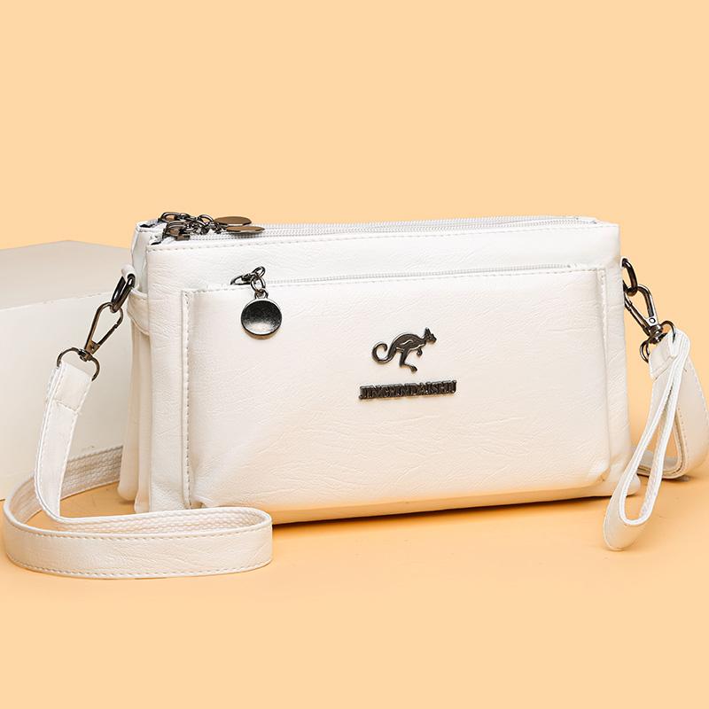 Damen-Mehrschichttasche, weiches Leder, Muttertasche, Umhängetasche für mittleres Alter, kleine Umhängetasche