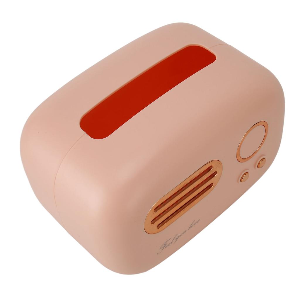 Tissue Box Holder Cute Radio Wide Opening Anti Slip Feet Plastic Tissue Paper Box for Bedroom Living Room