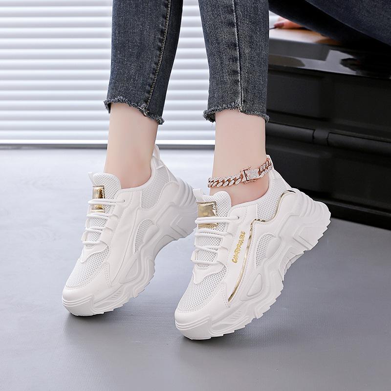 Platform dad shoes women s spring new breathable versatile casual shoes ins sports women s shoes 35