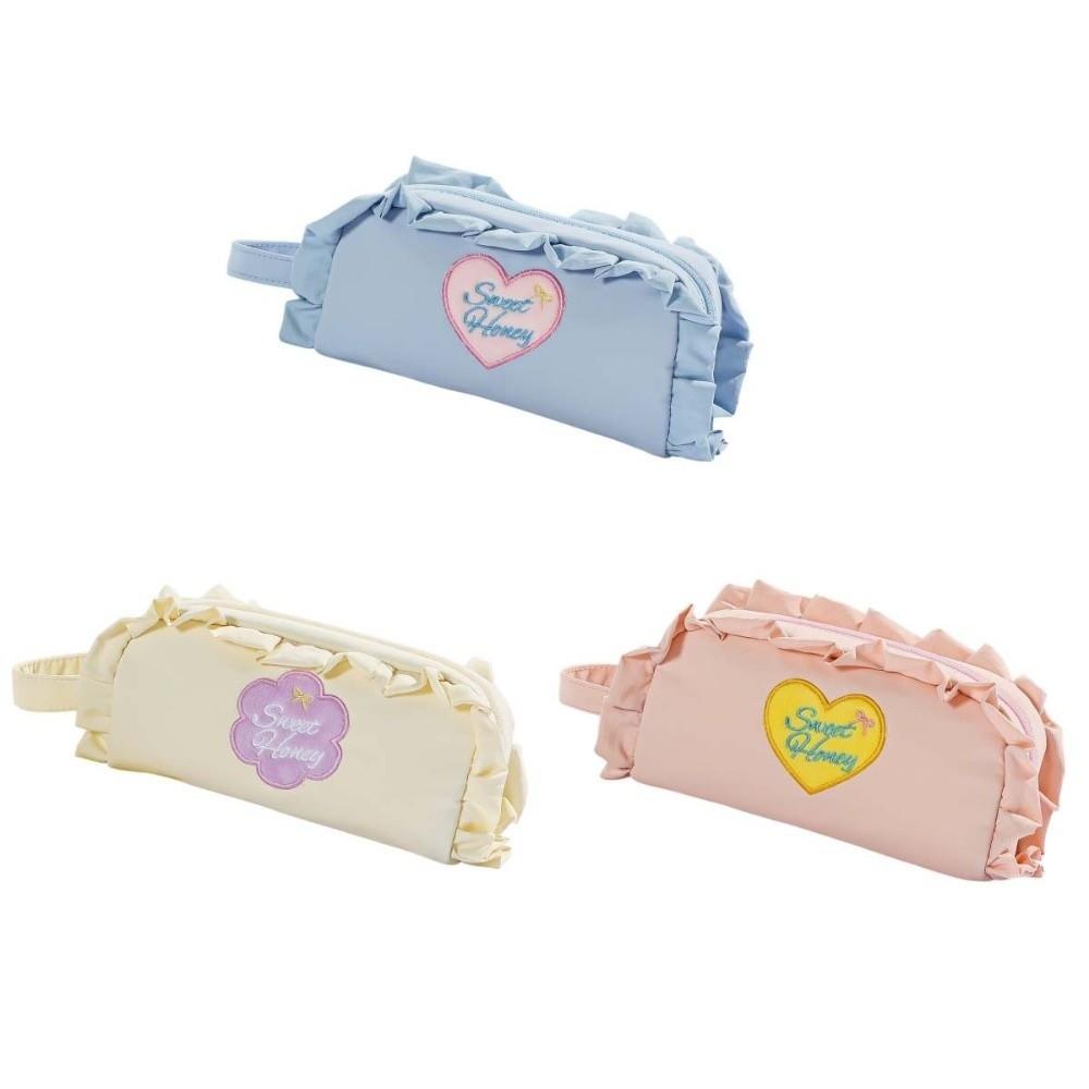 Love Heart/Flower Korean Style Pen Bag Y2k Print Cloth Stationery Bag Student Girl Boy